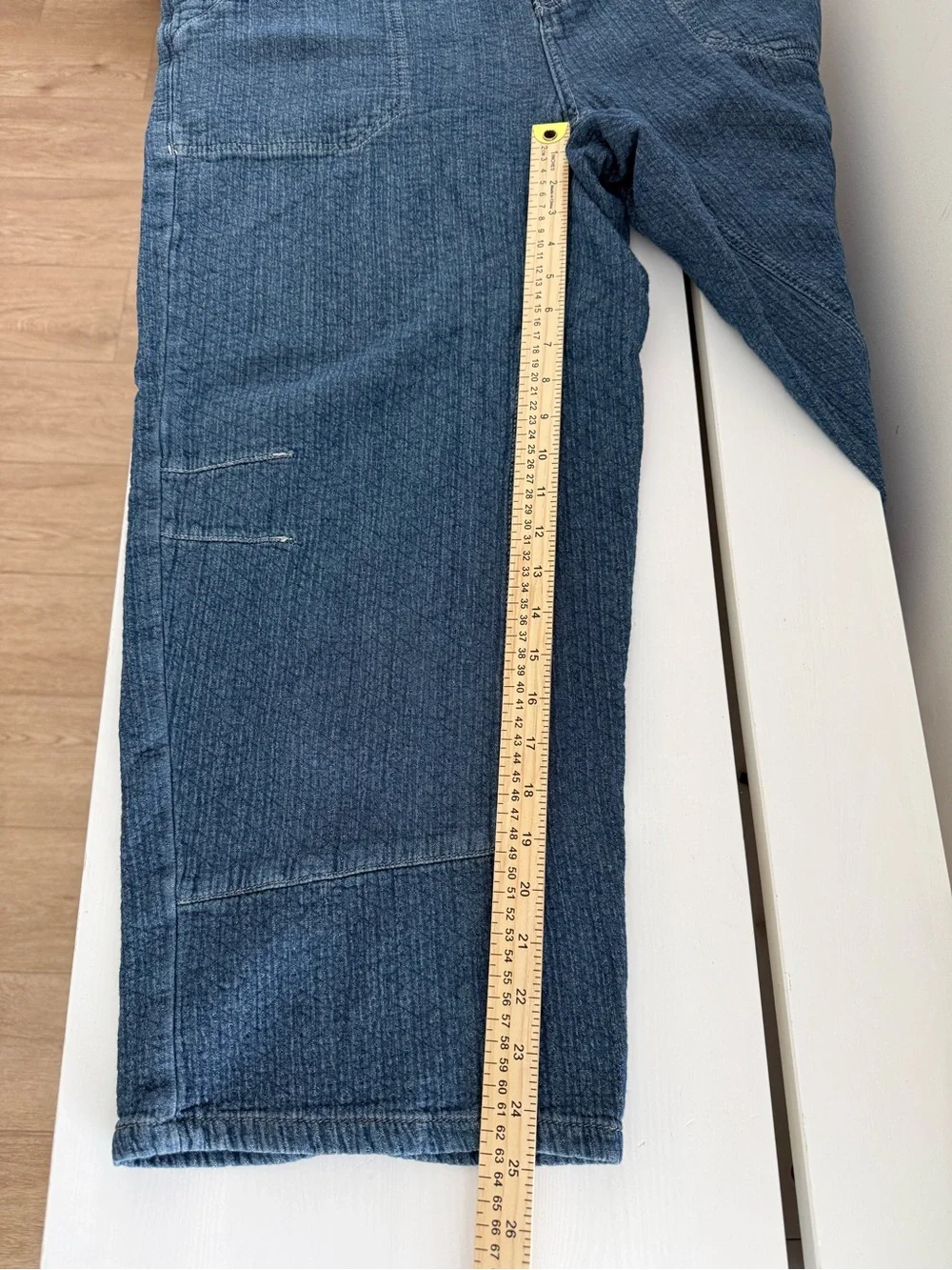 Free People We The Free Midnight Voyage Quilted Wide Leg Jeans Large